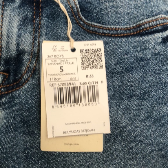 Mango Denim shorts - Boys size 5 (NWT) - Picture 3 of 3